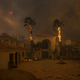 An evacuated house in Malibu, California today.